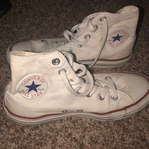 Converse white high tops